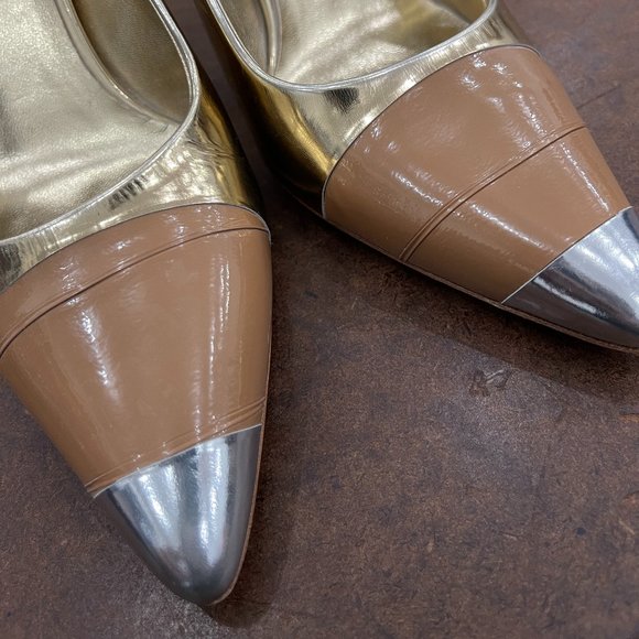 Burberry metallic Annalise Specchio leather pumps - Picture 7 of 8